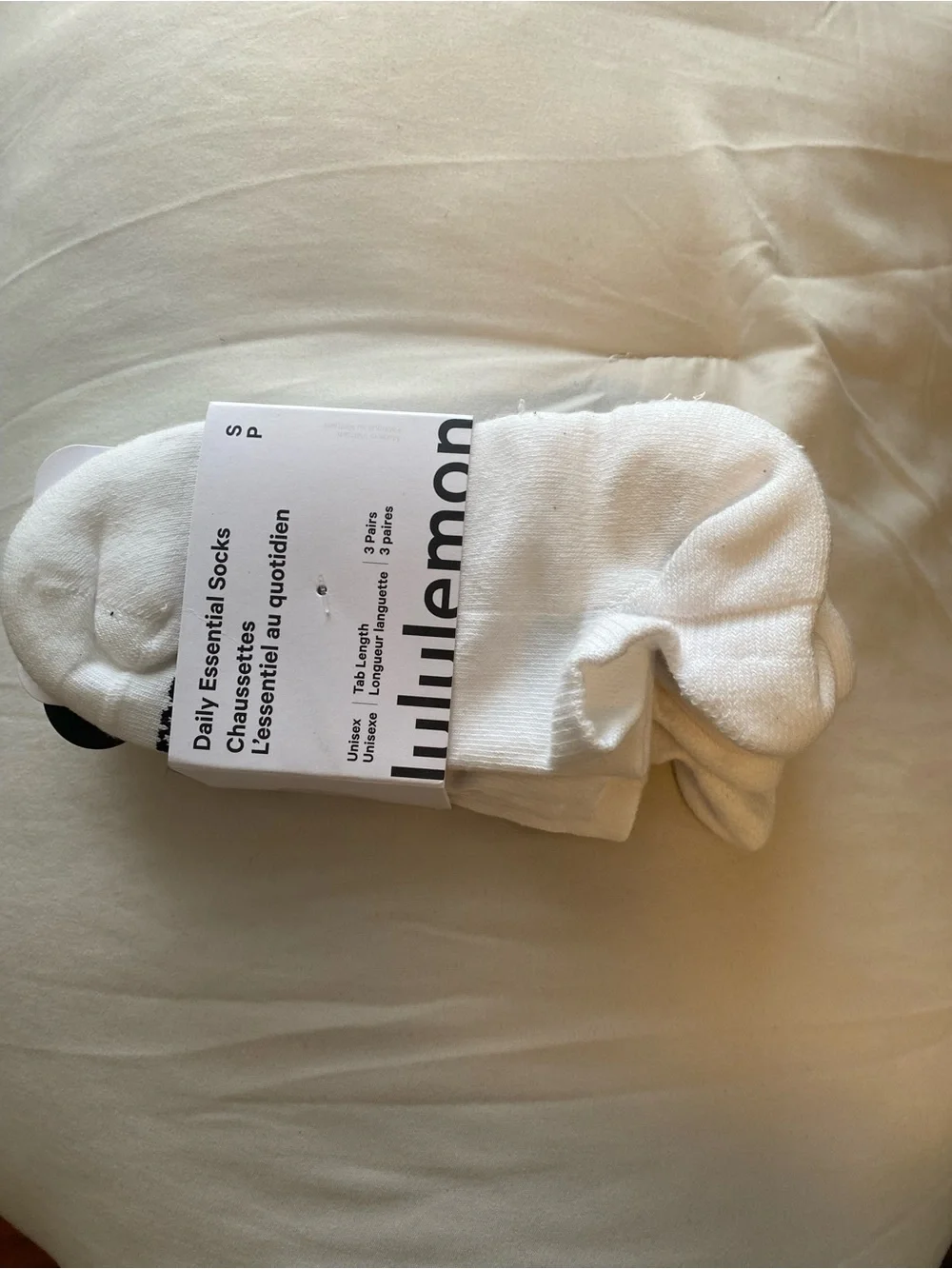 lululemon athletica White Unisex Daily Essential Tab Socks 3 Pack